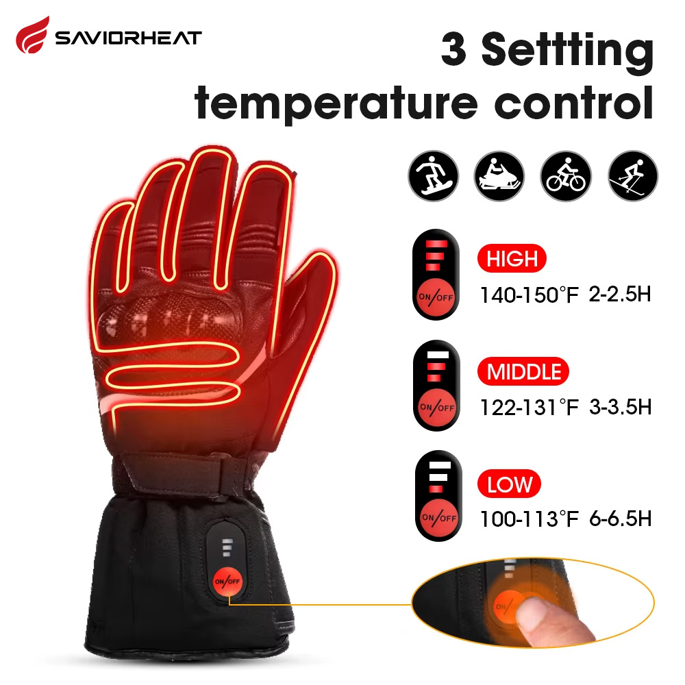 Heat Resistant Glove - Redder Warmte 100% Waterdichte Motorhandschoenen Verwarmde