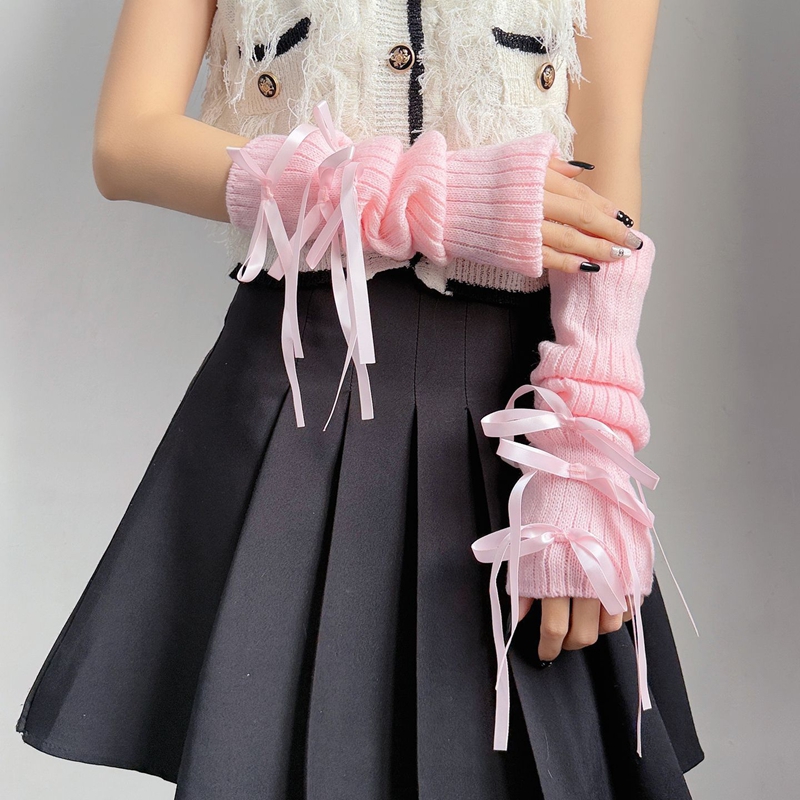 Zoete strik gebreide warme vin - Fingerless Glove Knit recensie en prijs