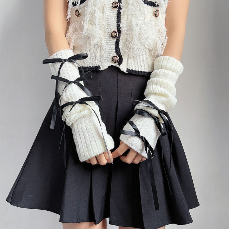 Zoete strik gebreide warme vin - Fingerless Glove Knit recensie en prijs